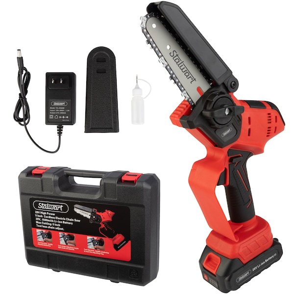 Stalwart Mini Chainsaw with Rechargeable Battery 75-PT2007 - main